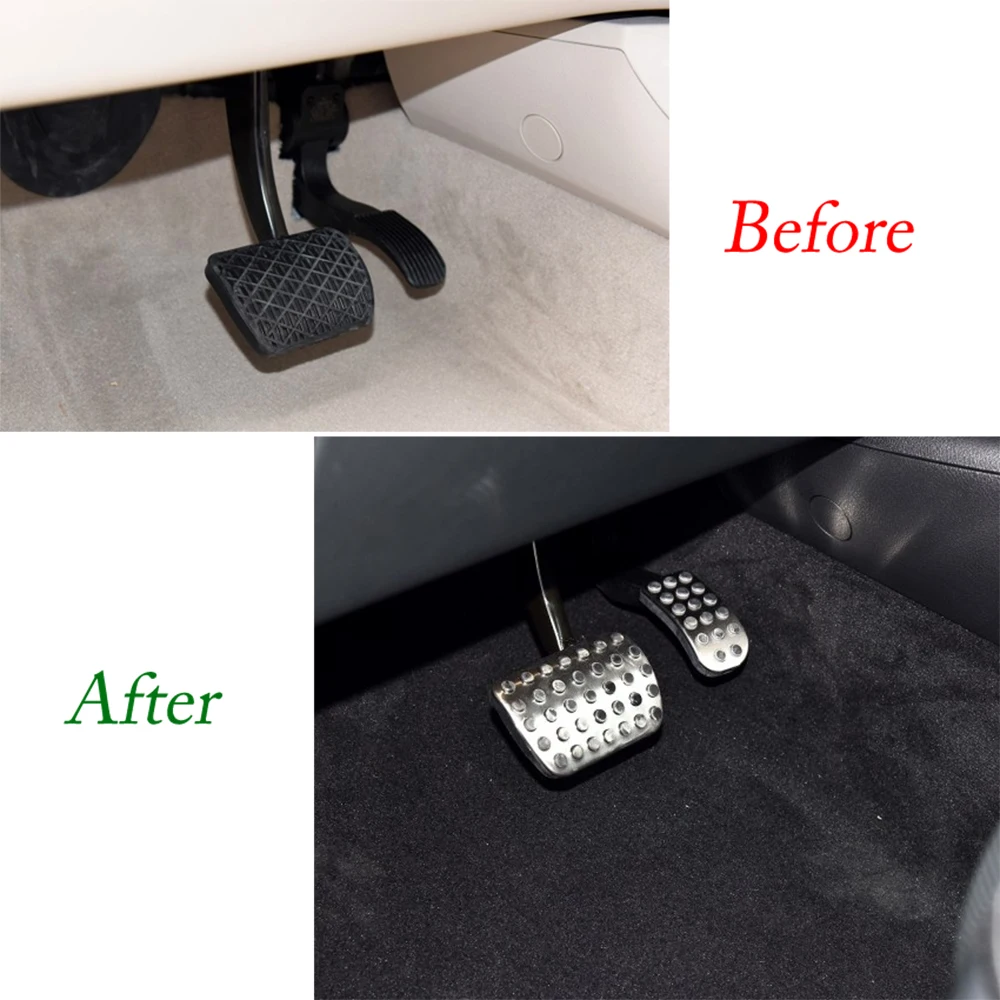 AMP-Z Carmonsons Gas Fuel Brake Pedal Pads Cover Mats for Mercedes Benz V Class Vito Metris Viano W639 W447