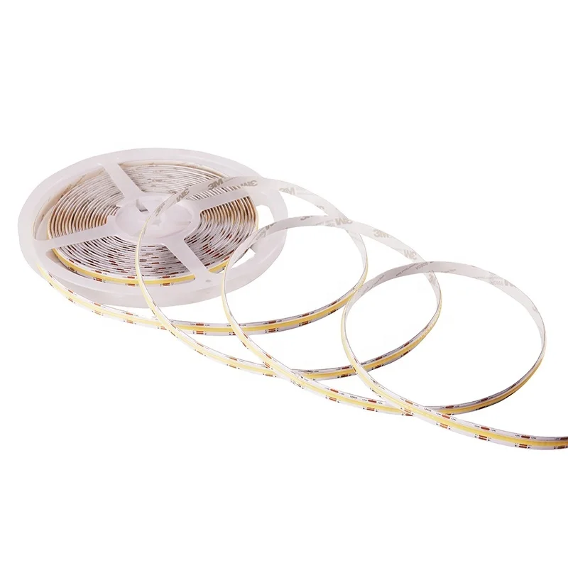 Three-color COB variable light tape 608 lights per meter 24v free cutting strong adhesive folding strong folding resistance