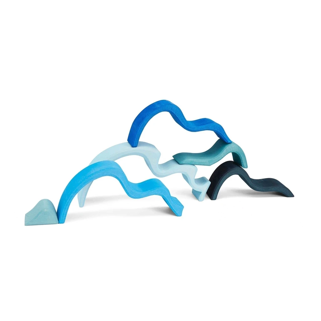 Wholesale Surf Shape Wooden Toys For Kids Educational Toys Blocks Rainbow Wooden For Kids Game