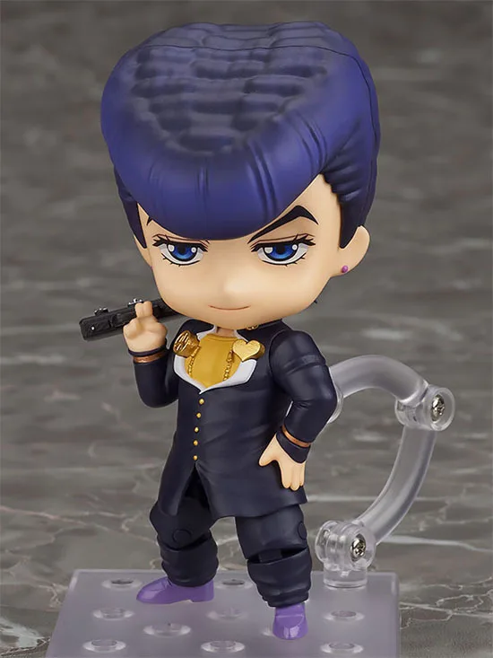 New 10cm Q Versions Jojos Bizarre Higashikata Josuke 1276 Anime Action Figure Collection Model Toy Spot goods