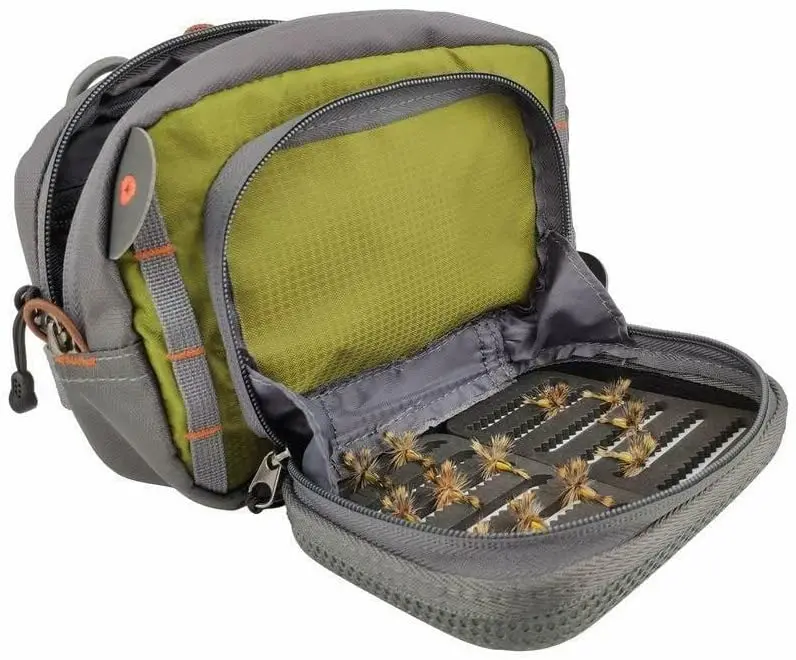 OEM BSCI Gray Fly Fishing Chest Bag Ultra Light Multiple Pockets Fishing Tool Accessory Bag