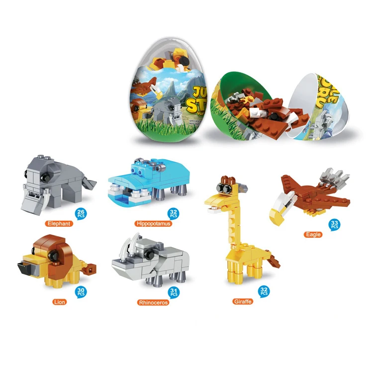 Hanye креативные лесные животные частицы кирпичные игрушки 3D головоломка джунгли строительные блоки для (1100015683462)
