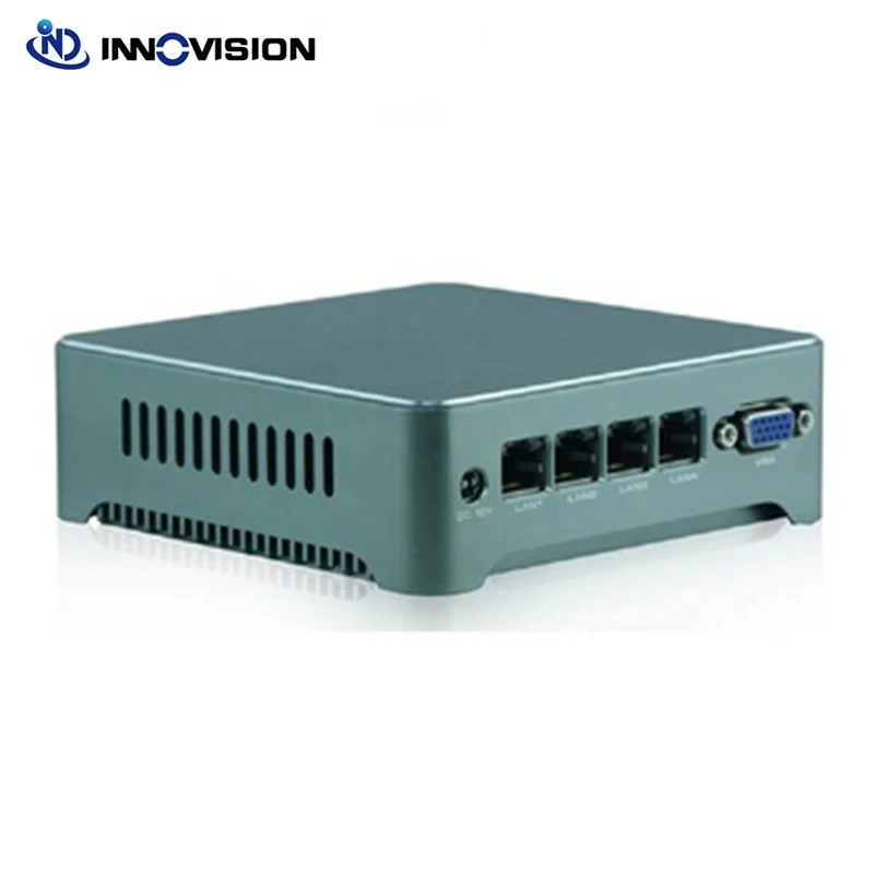 Desktop/Wall mount 4lan Fanless Industrail/Home Mini PC