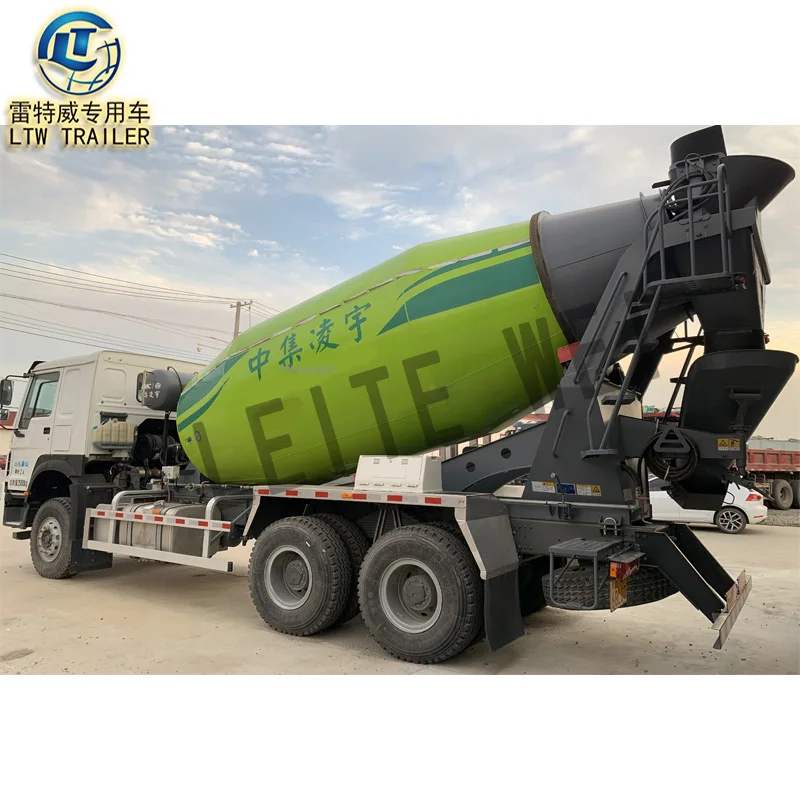 sinotruk howo 371hp 336hp 8 m3 12m3 10m3 used cement truck mixer pump concrete mixing truck