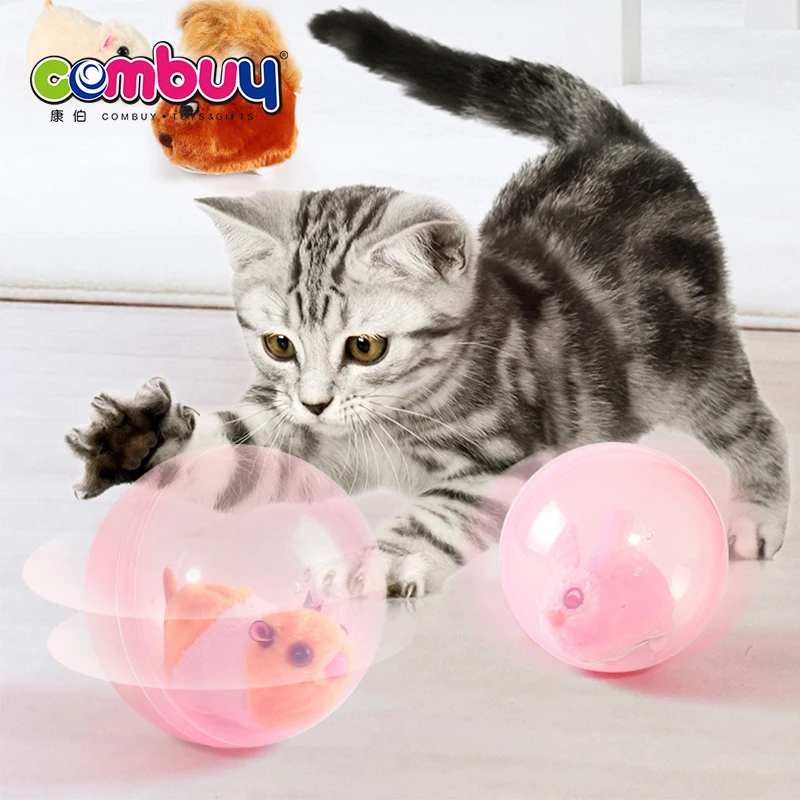 Rolling glow animal ball mini rabbit electric plush hamster toy