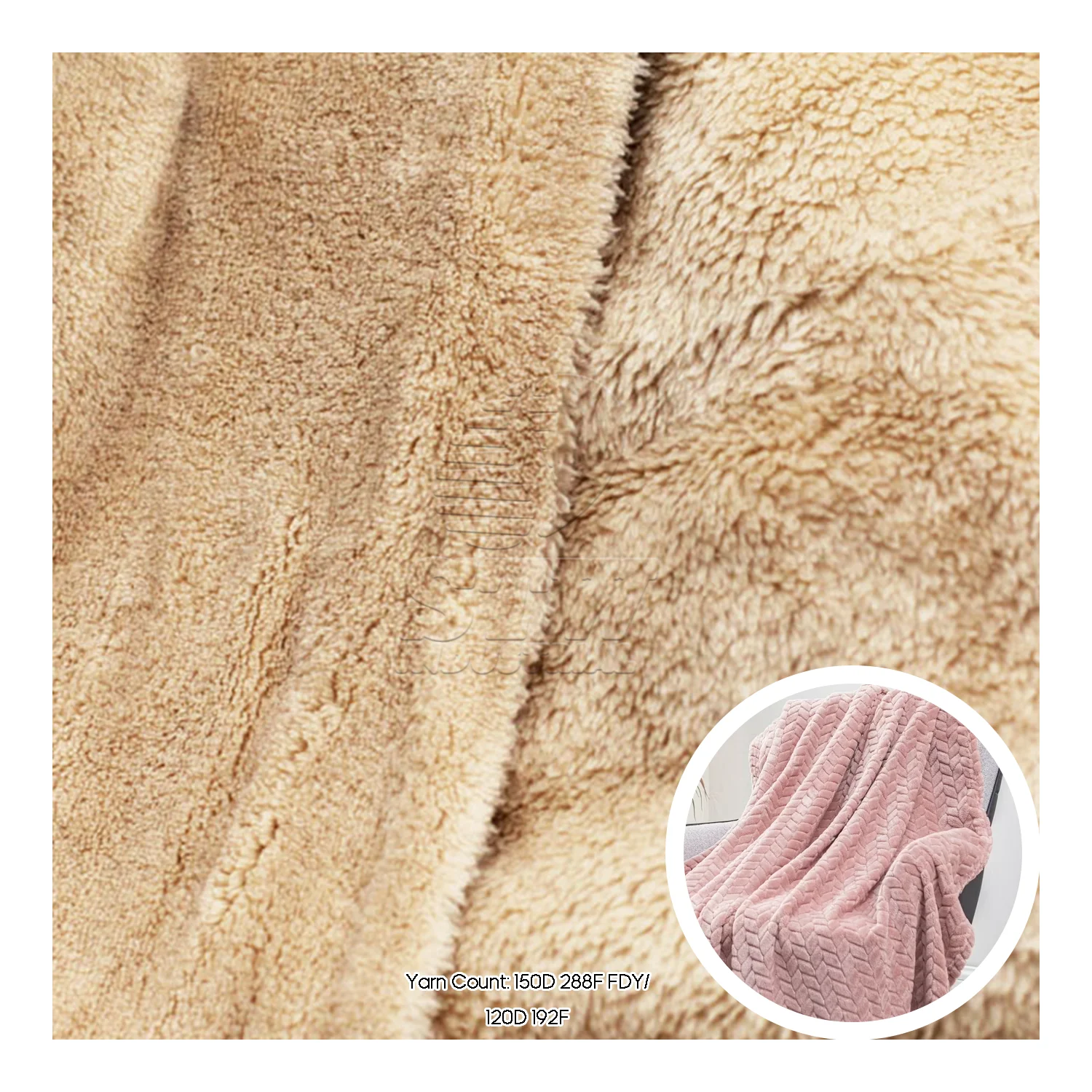 152-280gsm Solid 100%polyester Flannel Fleece Fabric Soft Coral Fleece
