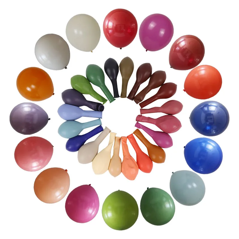 The latest 10-inch  fashion elegant luxury dazzling dark retro color Vintage latex balloon