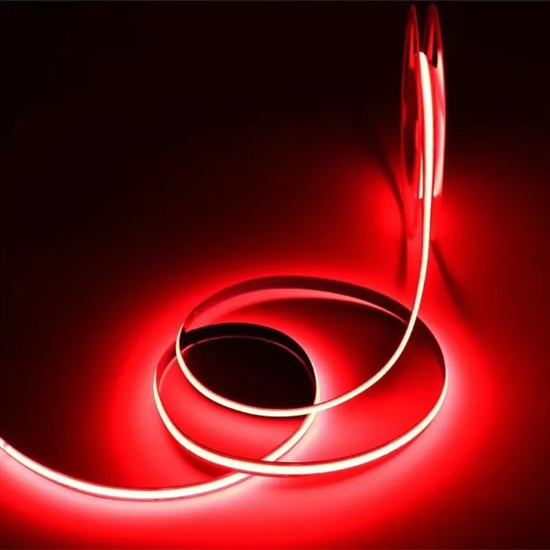 ip67 cob led strip 24v warm white 3000k waterproof outdoor 608leds 10mm led cob strip for home decorations