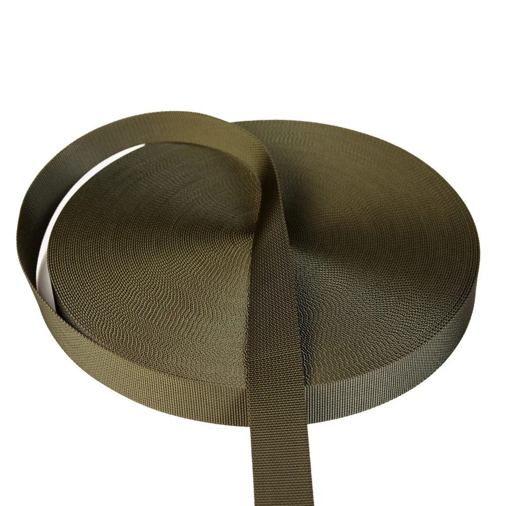 High Strength MOLLE Strap Nylon PA 66 Ranger Green Webbing  For Backpack Vest Tactical Webbing