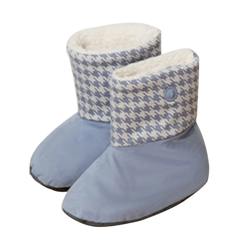Warmer Boots USB Rechargeable Warm Heating Booties Washable Plush Heating Shoes Electric Heated Foot Heater for Women