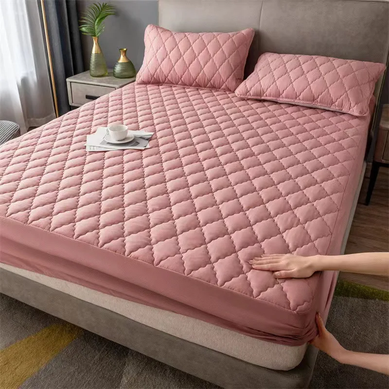 New Arrival Diamond Check 100% waterproof mattress protector Single Size Mattress Bed Bug protector Quilted Fitted Sheet