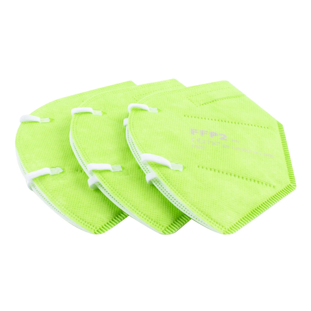 FFP2 Green Color Mask CE EN 149 Disposable Face Mask Green Color Printing ffp2mask Fashion Design Facemask ffp 2 Green Masks