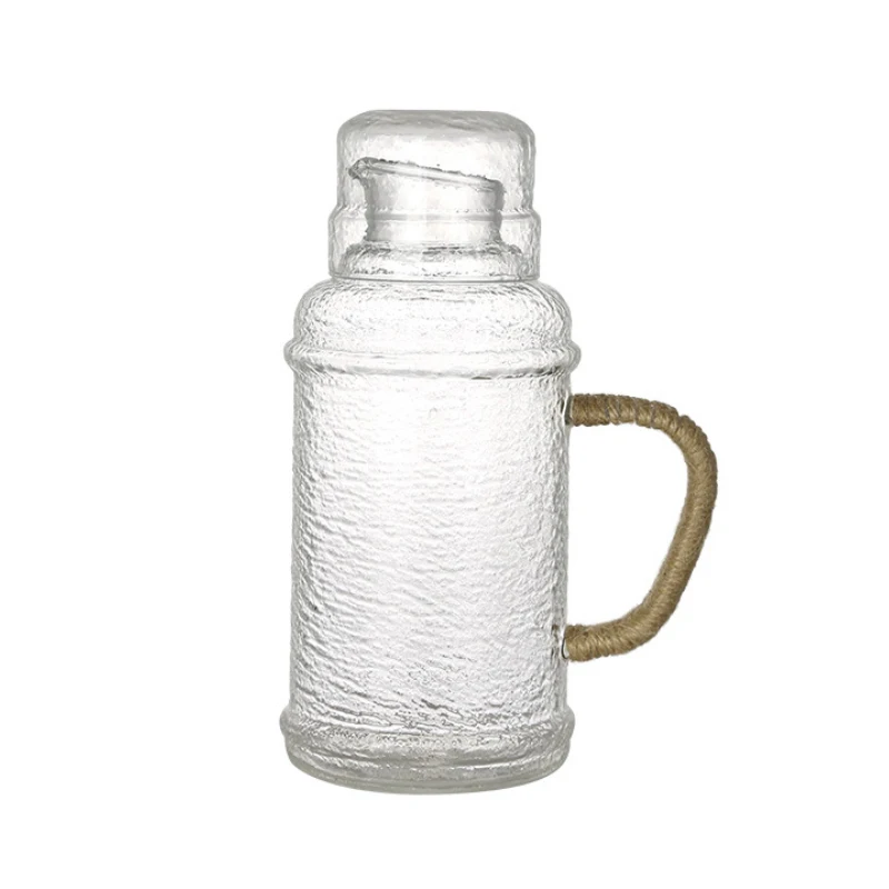 vintage 42 oz 77oz large 1.5l glass  set  water pitcher with lid,classic hot/cold water jug