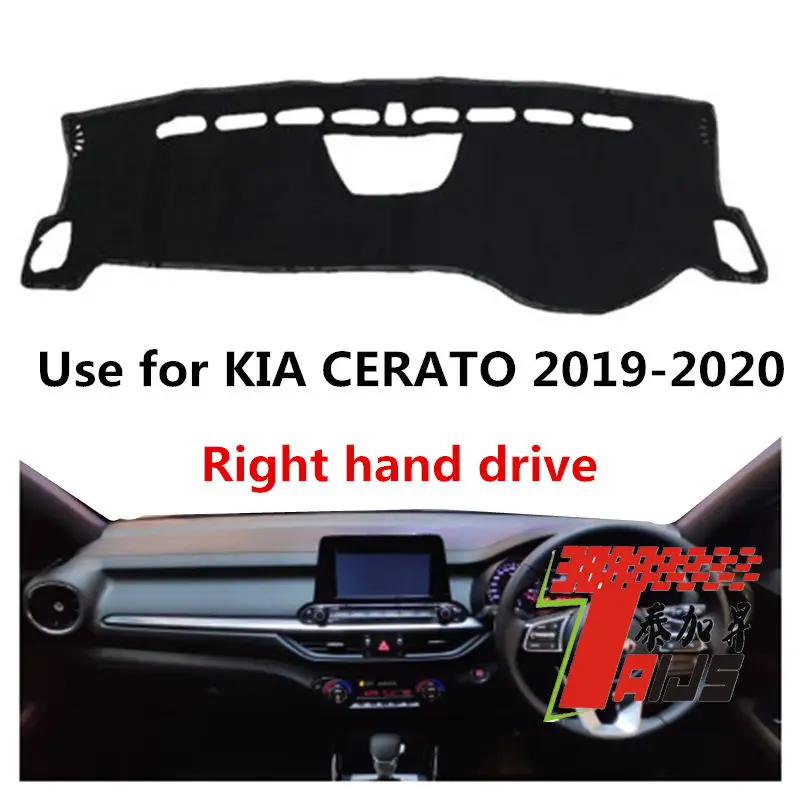 Taijs Factory polyester material car dashboard cover for KIA CERATO 2019-2020 RHD and LHD anti cracking dash cover high quality