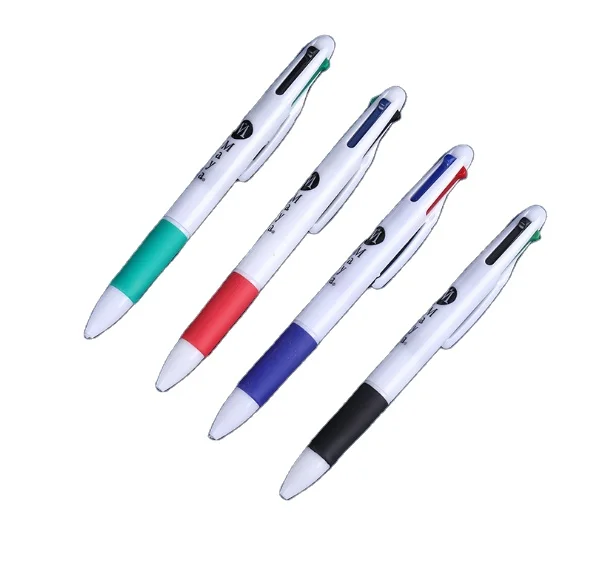 Cheap 4 in 1 Ballpoint Pen Advertising Pen Custom Logo Plastic Ball Pen for Business