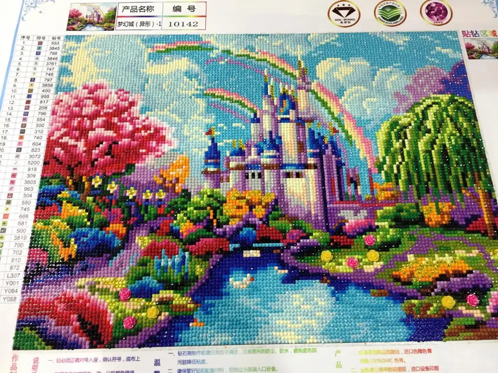 
Beautiful castle mixed shapes rhinestones diy crystal diamond painting 