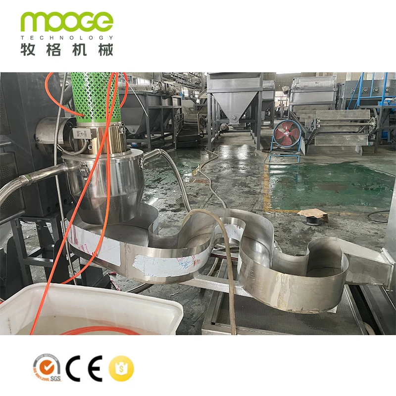 Waste Material PET PE PP HDPE LDPE Recycling Plastic Pellet Making Extruder Machine With Strand Cutting