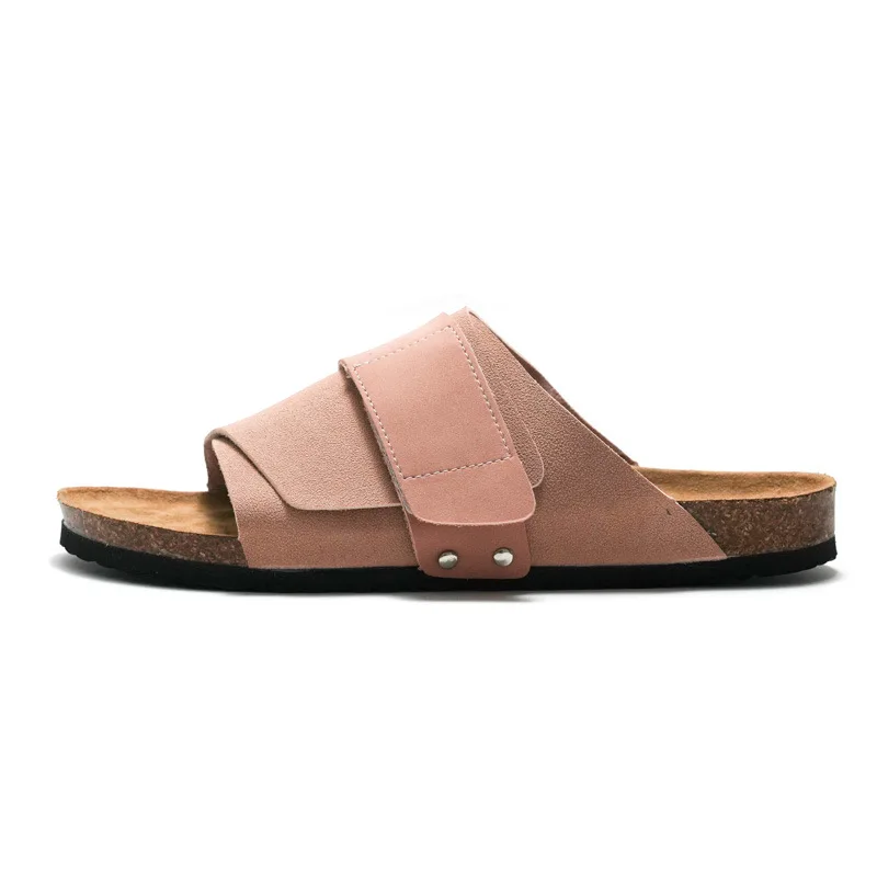 Most Popular Casual men suede upper cork sole sandals and slippers
