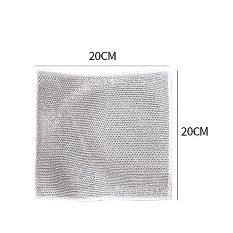 Steel Wire Dishcloth Oil-Free Steel Wire Ball Rag Kitchen car Special Metal Wire Cleaning Cloth Double-Fish Scale Dish Towel