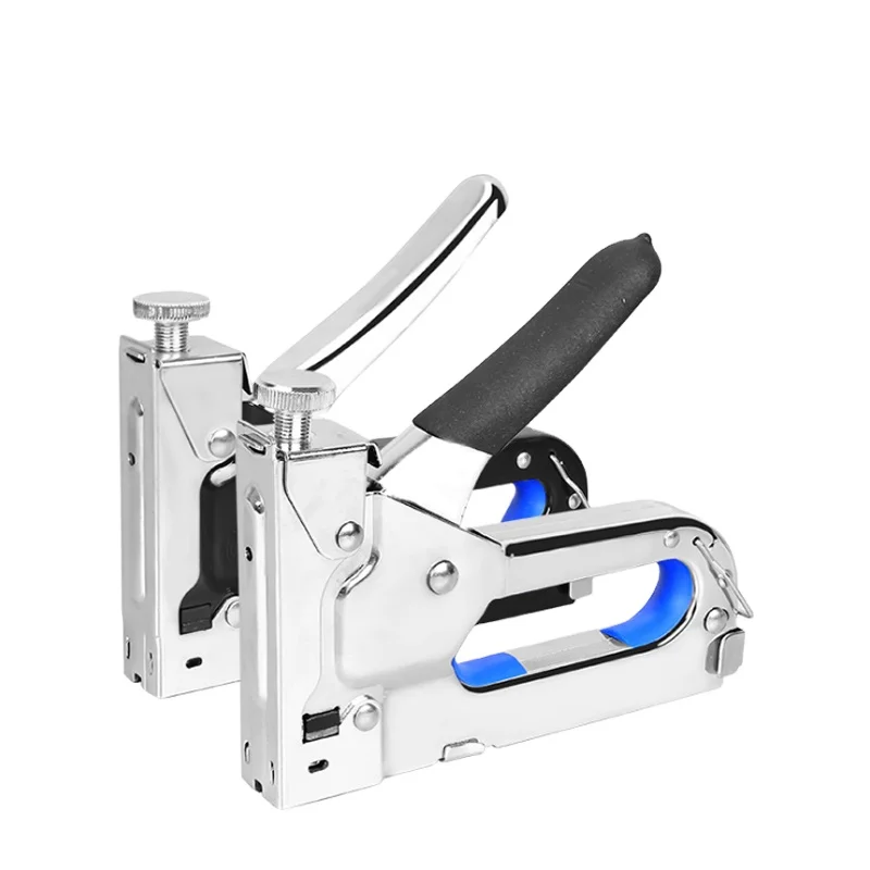 3 In 1 Manual Nail Stapler Gun With 600pcs Nails For Framing Tacker Household Hand Tool