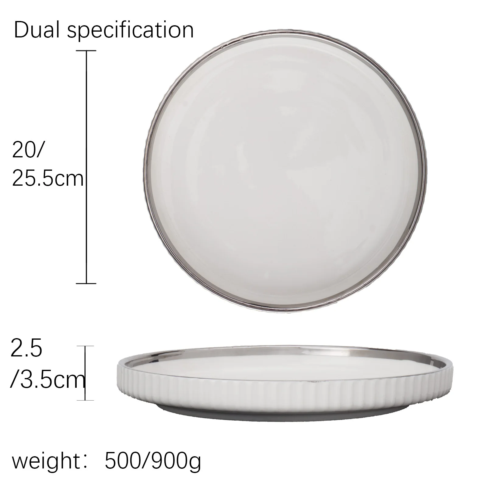 Royal Luxury Porcelain Cup Dinner Plates Ware Sets Nordic Tableware Ceramic Dinnerware Set With Gold Rim