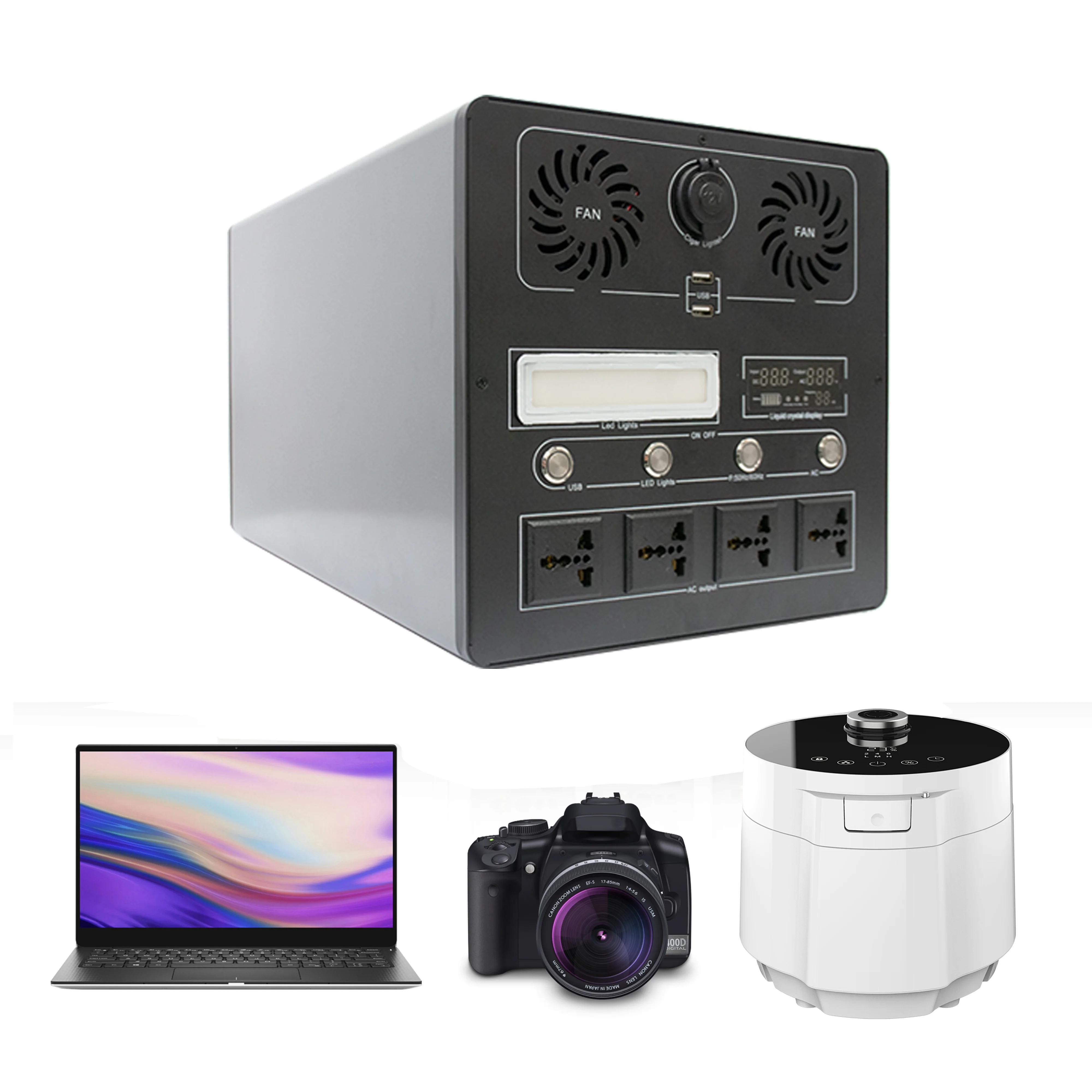 Portable Power House High Quality low-voltage protection Bank 1500W Solar Generator Outdoor BMS System Power Station Cell