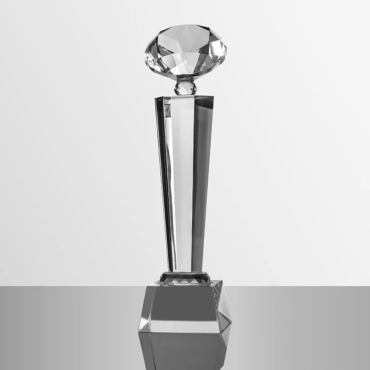 Индивидуальный хрустальный трофей в форме алмаза деловой сувенир подарок с гравировкой логотипа