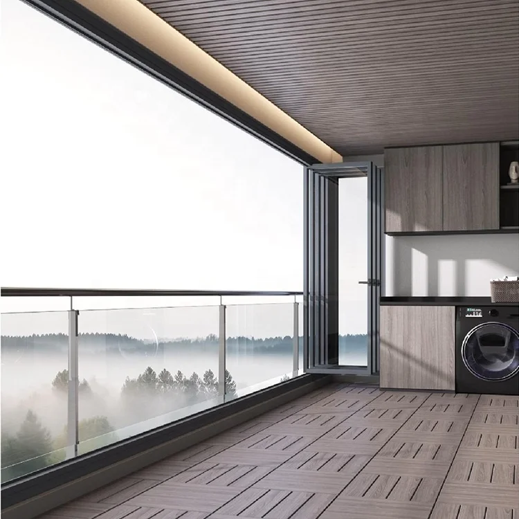 Cheap best soundproof garden windows aluminum clad wood casement window and top hung window manufacture Folding Windows