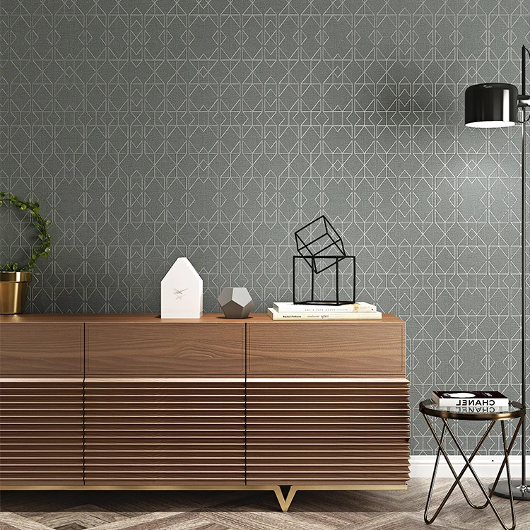 Wallpaper  decoration imported Aoslong non-woven  line wallpaper simple modern living room dining room bedroom wall paper  roll