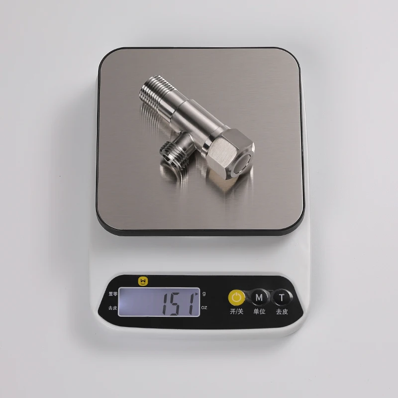 Good Quality Thickened 304 Stainless Steel Brushed Angle Valve Bathroom Accessories Angle Stop Valve For Bathroom Kitchen