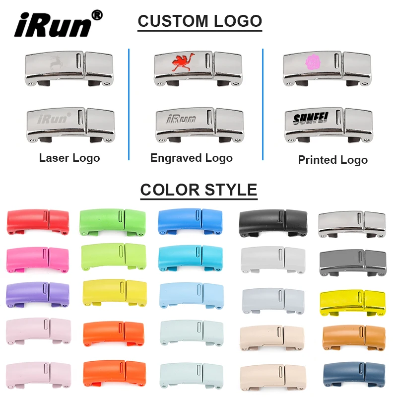 iRun  Pressing Buckle Flat Lazy shoelaces Sneakers Colorful Metal Hook No Tie shoelaces  Nylon Flat Elastic Shoelace with Locks