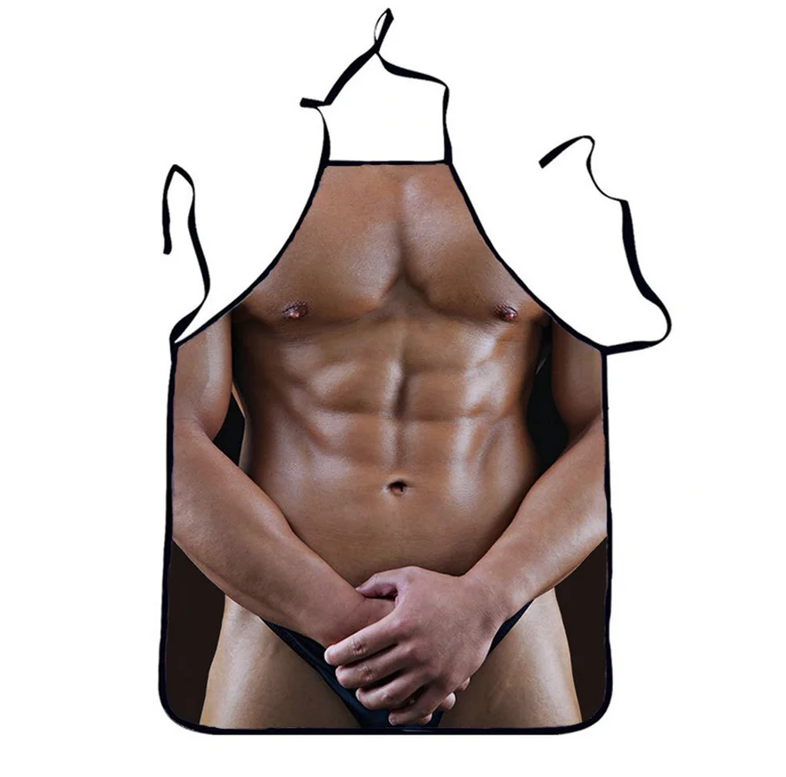 Halloween Party Naked Man Aprons Dinner BBQ Party Cooking Apron Adult Baking Accessories Funny Party Gifts For Men
