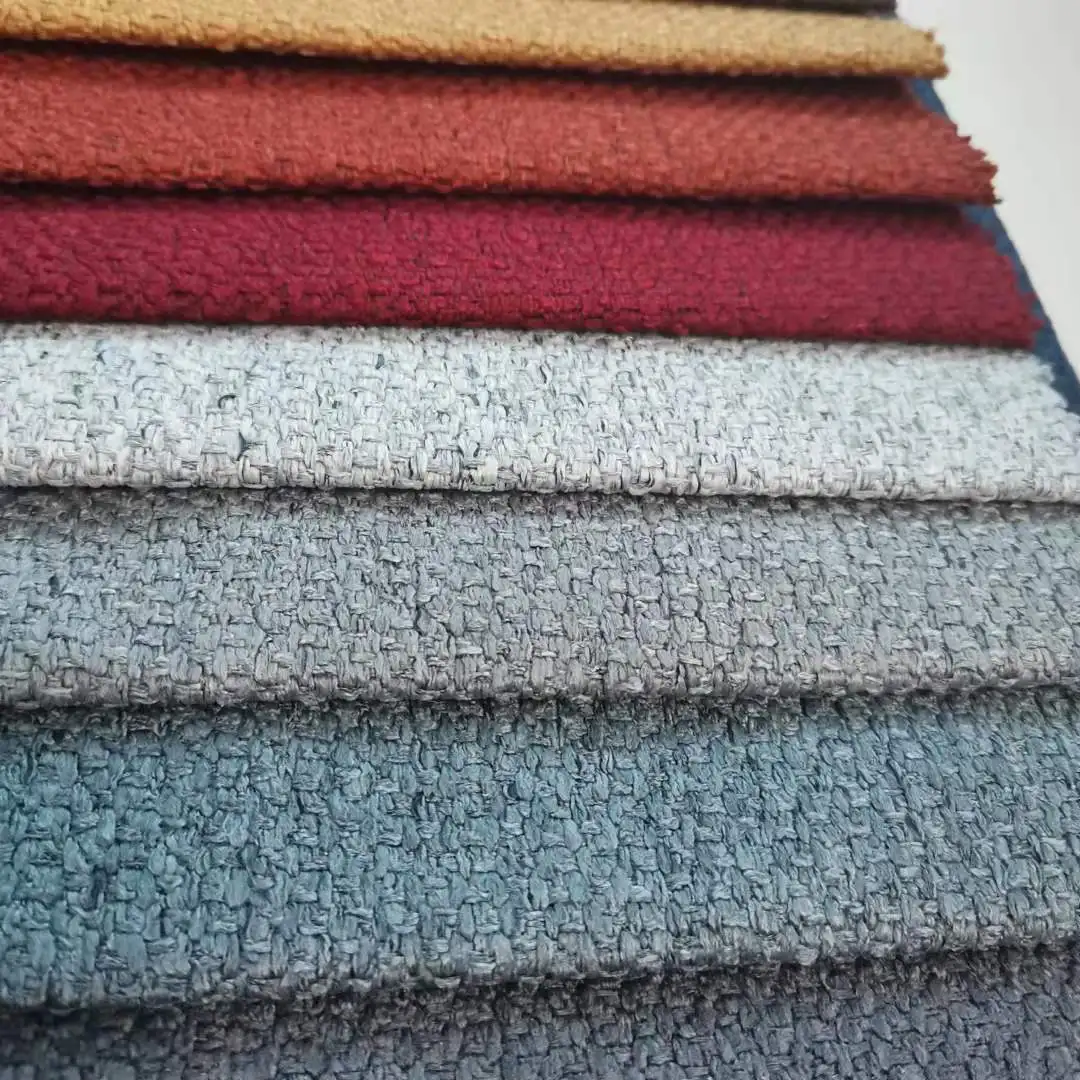Home textile polyester linen look upholstery sofa fabric