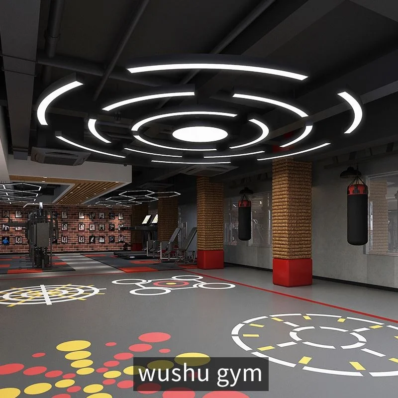 2022 New Modern Restaurant Indoor Kitchen Linear Curve Aluminum Gold LED Chandelier Pendant Hanging Light