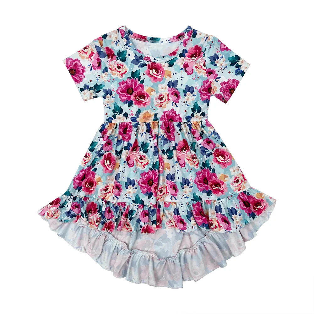 Qingli ODM 2023 sun floral pattern 10 year old girl dresses for party kids dresses for girls birthday