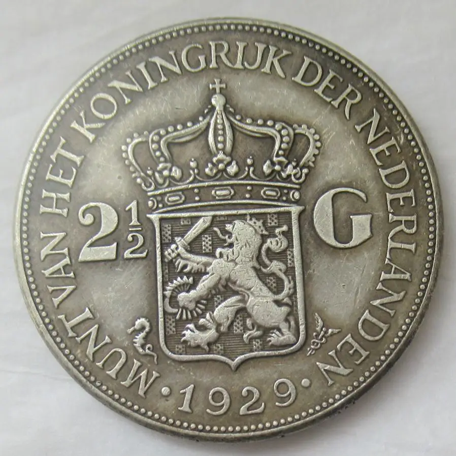 1929-1943 Netherlands 2 Gulden посеребренные репродукция декоративные памятные монеты