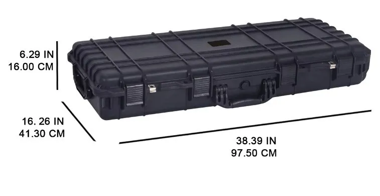 Waterproof Long Plastic Hard Case  with pick-pluck foam be used for G-U-N