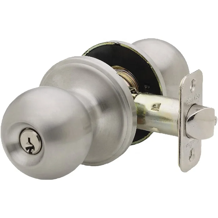 Factory Wholesale Brushed Nickel Stainless Steel Door Knob Lever Lock for Bathroom Window Entrance Privacy Passage Handles