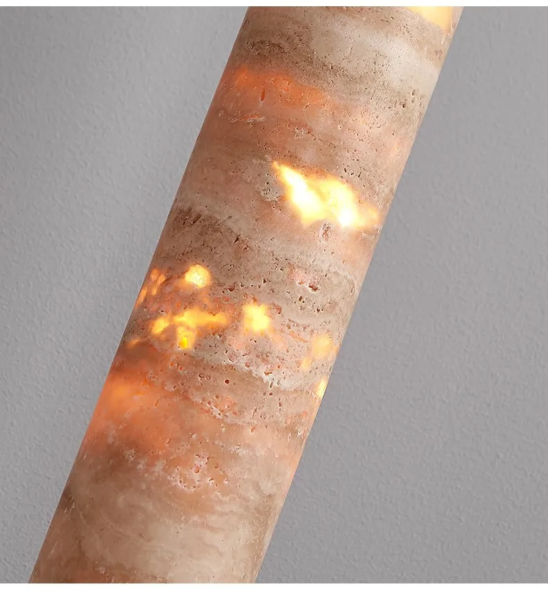 Wabi-sabi bedroom yellow cave stone bed chandelier Nordic restaurant bar retro beauty shop cabinet decoration homestay