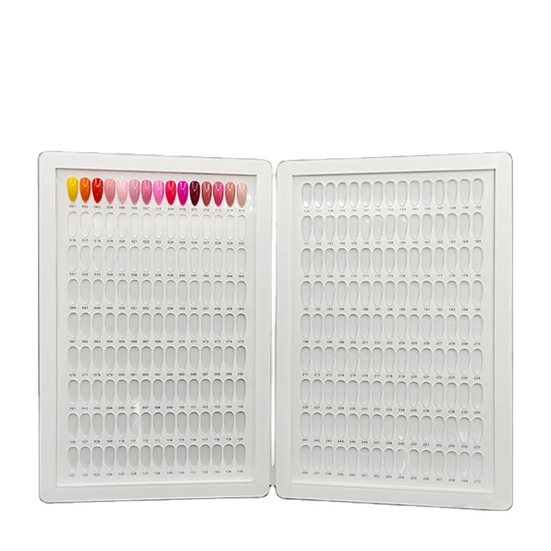 New Embedded 270 Colors Nail Books Manicure Display Card Chart Polish Color Nail Gel Display Book For Nail Salon