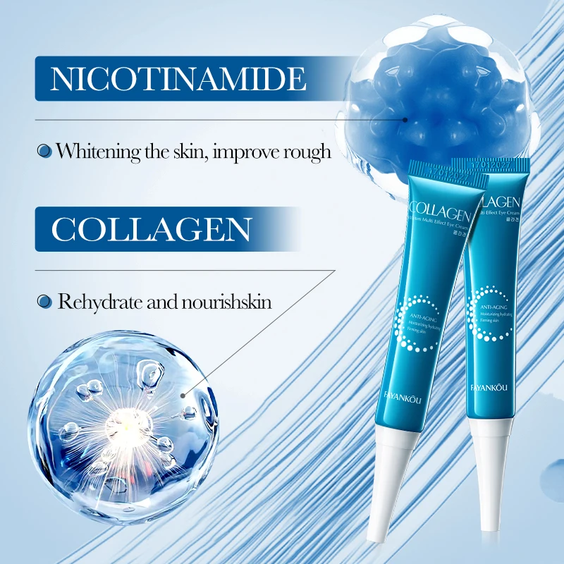 OEM FAYANKOU Private Label Organic Collagen Moisturizing Whitening Multi-effect Eye Cream Anti-Wrinkle Improve Dark Circles
