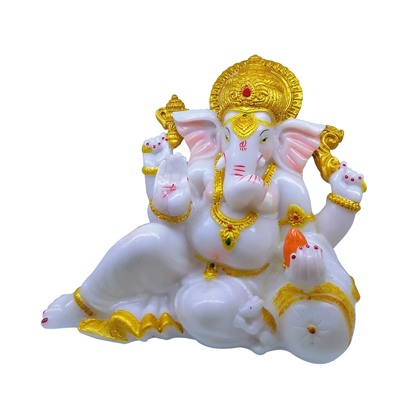 Jade Sculpture Ornaments Lying Ganesh Indian God Vigneshvara The Hindu Festival Of Elephantism Ganesha