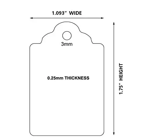 Custom Design Clothing handbag Paper Jewelry Hang smooth ropeless Price Tag