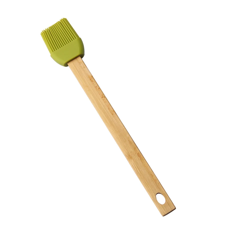 Термостойкие пищевые силиконовые шпатели зеленого цвета деревянная ручка 4 шт. набор шпателей для выпечки