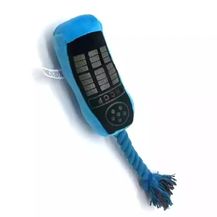 Pet Toy Plush Phone Dogs Cats Sounding Chew Toy Mobile Phone Plush Dog bite-resistant molar Chew Toys With Cotton Cord