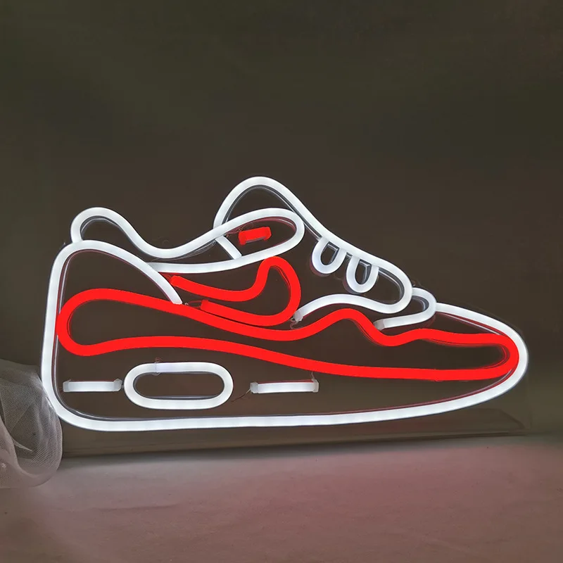 Wholesale Electronic Signs 12V Letters Custom Logo Name Shoes  Led Neon Flex Light Sign