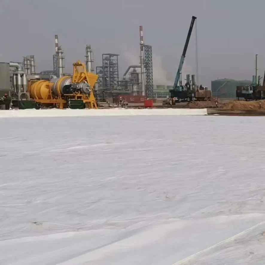 road fabric polypropylene Staple fiber  nonwoven geotextile pet needlepunched geotextile fabric for slope protection