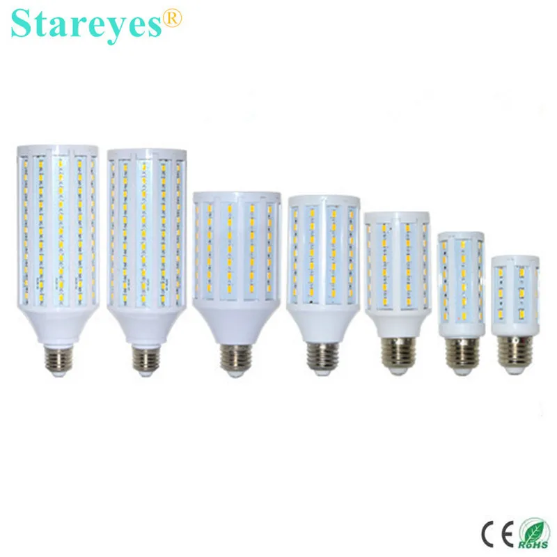 Free shipping 100 pcs E27 E14 B22 SMD 5630 5730 24 42 60 75 90 120 150 LED corn light bulb spot light lamp droplight lighting
