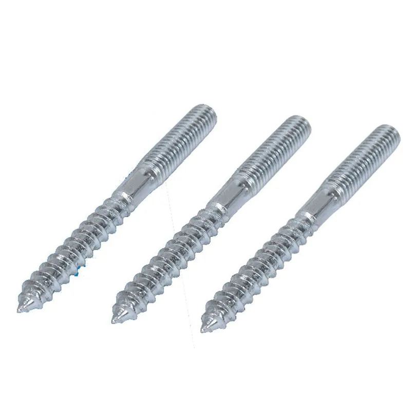 M6 M8 M10 Double Threaded Ended Torx Head Wood Screw Zinc Plated Hexagon Socket Tapping Bolt