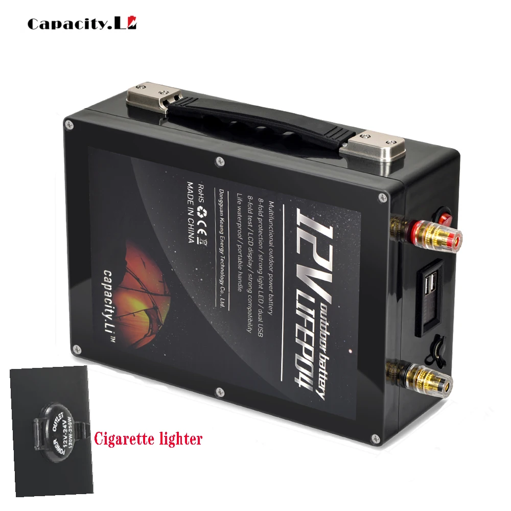 12V lifepo4 battery pack 30AH rechargeable lithium battery marine motor RV outdoor camping  battery